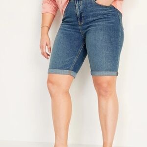 Old Navy High-Waisted Cuffed Bermuda Denim Jean Shorts